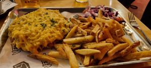 Mac n cheese parmo at V-EDGE in Middlesbrough