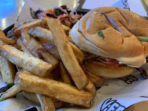 Cluck cluck burger  at V-EDGE in Middlesbrough