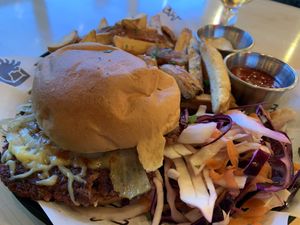 BBQ cheeseburger  at V-EDGE in Middlesbrough