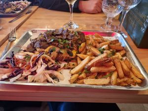 Doner parmo - huge portion at V-EDGE in Middlesbrough