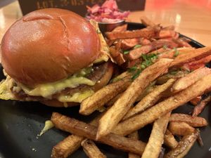 Ti**y Twister burger & fries   at V-EDGE in Middlesbrough
