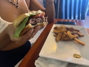 Impossible burger  #Veganuary at Boardrider's in Luquillo