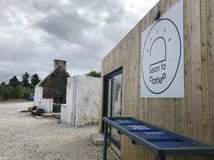 Unusual building!  at Lean to Coffee in Isle Of Skye