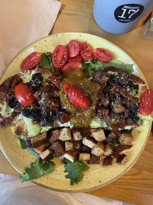 Vegan toast, add side of tofu  at Zenith Brunch & Cocktails in Barcelona