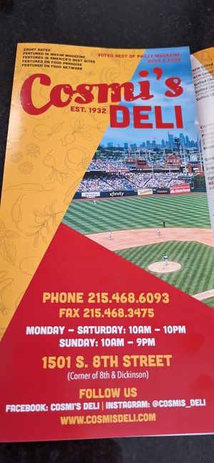  at Cosmi's Deli in Philadelphia