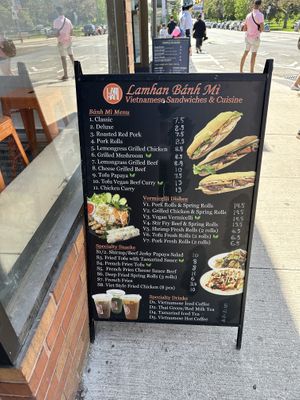 Vegan options marked  at Lamhan in Toronto