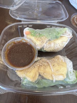 Tofu fresh rolls   at Lamhan in Toronto