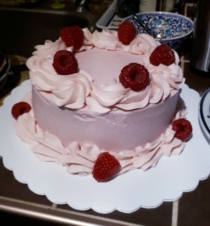 Raspberry Cake.

Looks great but tasted nothing. at Edible Flours in Vancouver