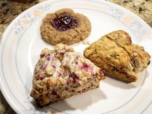 Scones and cookie at Edible Flours in Vancouver