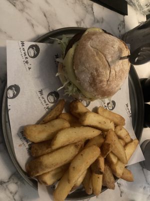 Bean burger   at Monty's Burger Bar in Bicester