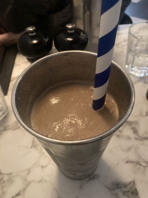 Salted caramel milkshake   at Monty's Burger Bar in Bicester