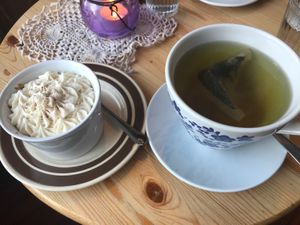 Carrot cake and peppermint tea  at C is for Cookie in Reykjavik