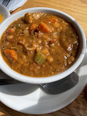 Daily soup  at Sunlight Cafe in Seattle