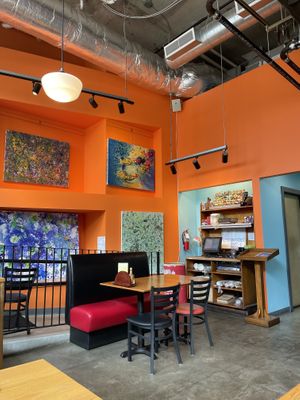 Vibrant art at Sunlight Cafe in Seattle