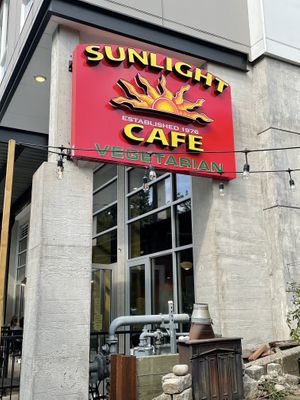 Outdoor sign at Sunlight Cafe in Seattle