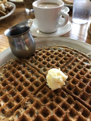 Lemon poppyseed waffle at Sunlight Cafe in Seattle