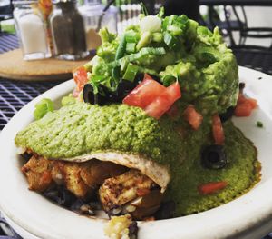 Bean burrito with tofu veganized  at Sunlight Cafe in Seattle