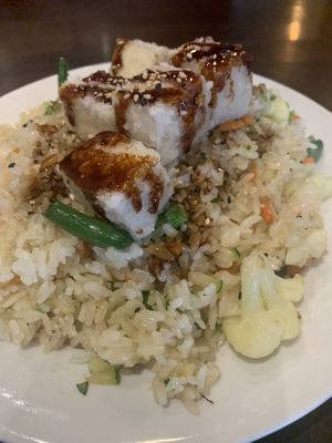 Pan fried rice with tofu   at Kimbap & Sushi in Kelowna