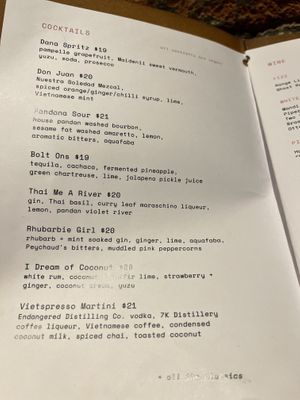 All cocktails are vegan 🌱   at Dāna Eating House in Hobart