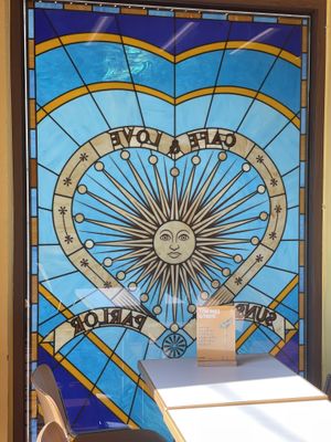 Window decoration  at Sunshine Parlour in Seoul