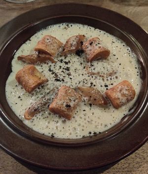 Vegan gnocchi at Restaurant Nolla in Helsinki