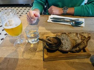Bread alright. Celeriac puree decent  at Restaurant Nolla in Helsinki