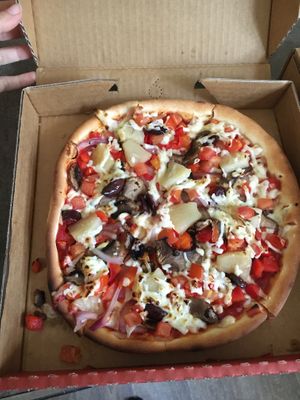 Vegan veg out pizza  at Pizzario in Flagstaff Hill