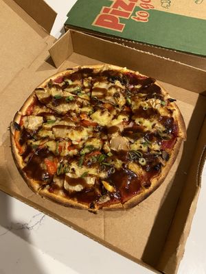 Vegan bbq chicken  at Pizzario in Flagstaff Hill