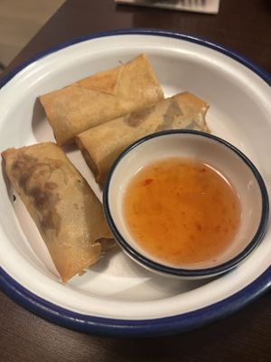 Veggie spring rolls   at Petit Bangkok in Sitges