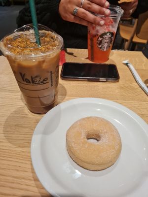 Sugar donut at Starbucks in Vienna