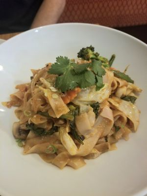 Drunken noodle with vegetables at Bangkok Thai in Fort Myers