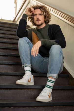 An outfit from men's department (fw '21) at Nukuhiva in Utrecht