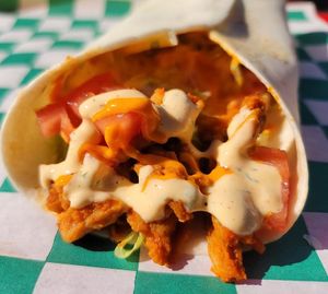 Buffalo wrap at The Wicked Vegans in Charlotte