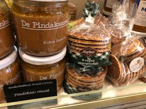 Vegan Stroopwafels - a traditional Dutch cookie at Banketbakkerij Arnold Cornelis in Amsterdam