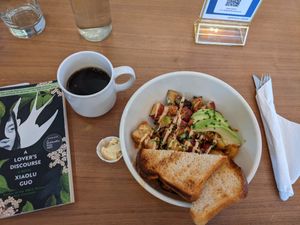 Cheesy hash (my favorite so far) at The LaFayette Place in Milwaukee