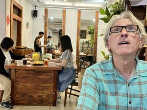 hair salon in the back !  at Vegan Resort 啼岸 in Taipei