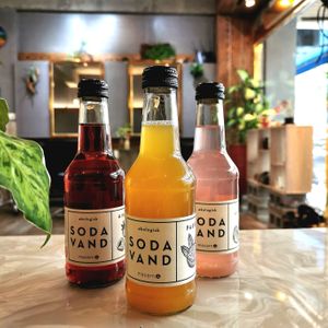 Refreshing in the hot wetter and still tasting amazing: Organic sodas with natural ingredients only at Vegan Resort 啼岸 in Taipei