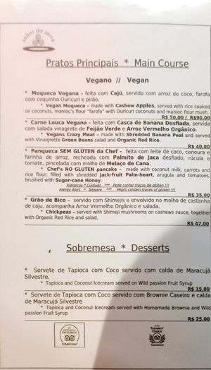 Platos principais maiô 2022 at Sabor da Serra in Lencois