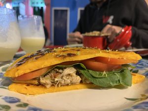 Jackfruit pancakees  at Sabor da Serra in Lencois