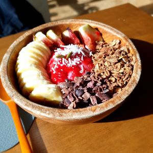 raspberry jam bowl at Cafe Jogam in Seoul