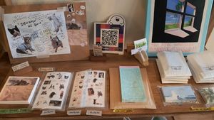 store section - stickers at Cafe Jogam in Seoul