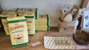 store section - kitchen tools and oats at Cafe Jogam in Seoul