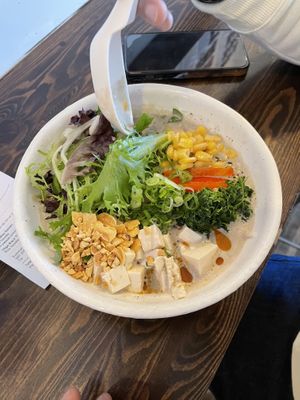 Veg black tan tan  at Arashi Ramen in Canmore