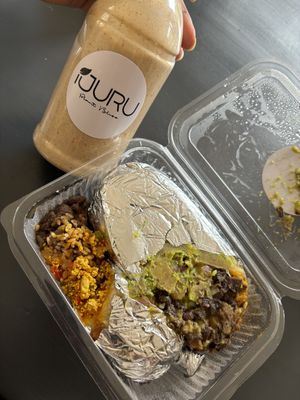 Protein shake and breakfast burrito  at Ijuru Plant Bliss  in Kampala