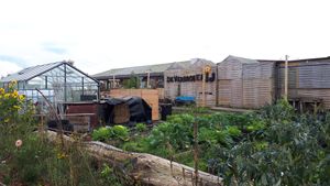 View from the road you come off the ferry onto. at De VerbroederIJ in Amsterdam