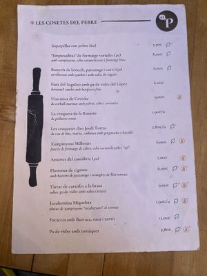 carta  at El Pebre in Olesa De Montserrat