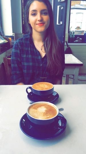 Dairy free and non-dairy free coffee at Blue Brick Cafe in South East London