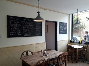 Interior at Blue Brick Cafe in South East London