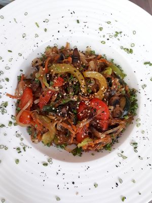 Veg jabchae at Yorokobi by CJ in Aberdeen