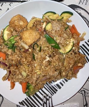 Vegan yasai cha han  at Atami Japanese Cuisine in Dundalk